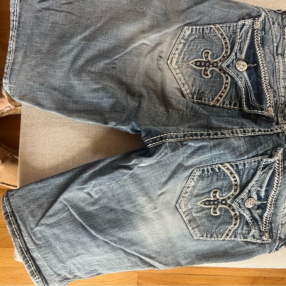 Rock Revival Blue Denim with Orange Tag